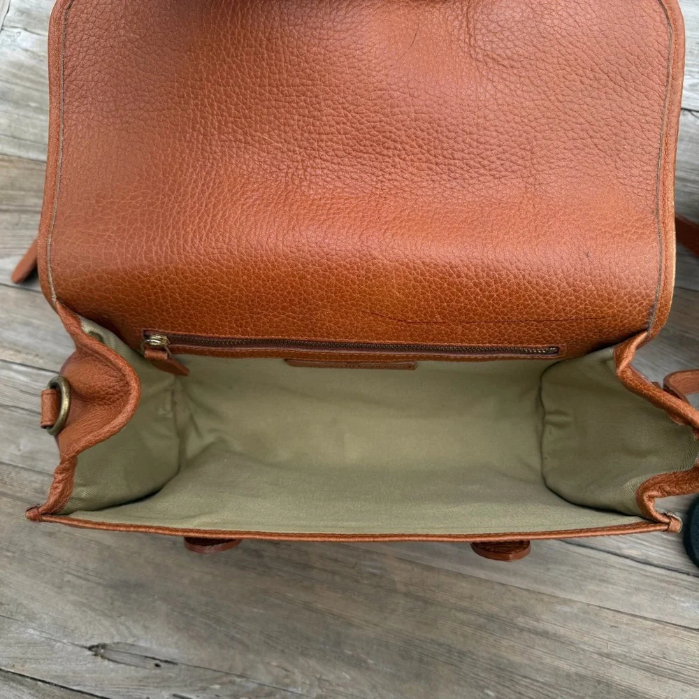Vintage Polo Ralph Lauren‎ Pebbled Leather Messenger Crossbody Bag